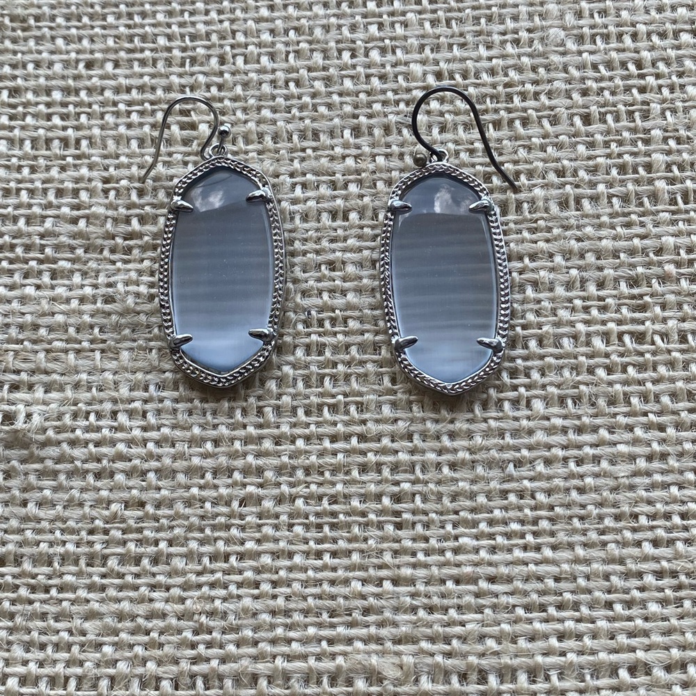 Kendra Scott Silver Textured Earrings